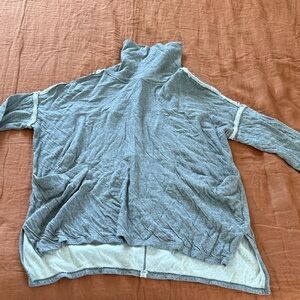 We The Free Heather Gray Turtleneck Top